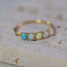 Opal Ombre Quinn Ring | La Kaiser | Wolf & Badger Rainbow 14k Gold Stackable Jewelry, Stackable Opal Promise Ring, Dainty Tiny Opal Jewelry, Tiny Dainty Opal Jewelry, Minimalist Stackable Opal Ring, Gold Opal Stackable Ring, Dainty Opal Gemstone Stackable Rings, Dainty Opal Stackable Rings With Gemstones, Gold Stackable Opal Ring