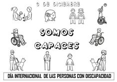 the spanish version of somos capaces is shown in black and white, with people