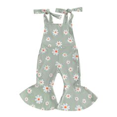 PRICES MAY VARY. Material: toddler girl floral overalls, baby girl bell bottom romper, straps suspender overalls, baby girl floral bell bottom jumpsuit, cotton blend, comfortable and skin-friendly, stretchy, can be hand washed and machine washed Style: daisy print jumpsuit, wide leg jumpsuit overalls, toddler baby girl sleeveless halter jumpsuit, flare pants jumpsuit for girls, ruffled sleeveless romper, zipper jumpsuit, floral printed,baby girl floral overalls, floral romper, toddler romper, su Toddler Bell Bottoms, Overalls Baby Girl, Floral Overalls, Flare Leg Jumpsuit, Bell Bottoms Outfit, Jumpsuit Overalls, Toddler Jumpsuit, Toddler Overalls