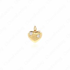 ★Micropavé CZ Heart Pendant, 18K Gold Filled Love Charm,Love Necklace, Heart Charm, Gift for Her, DIY Jewelry Accessories,15.5x13.5x6mm★ ❤If you need more Filled Gold accessories, please click the link below❤： https://www.etsy.com/shop/CharmFeeling?ref=seller-platform-mcnav&section_id=24860849 Quantity：1pcs/5pcs/10pcs/Pack Plating: Real Gold ,Nikel free, Leadfree,Cadmium free Color：Gold Usage : Charm for bracelet, necklace or other crafts We specialize in LARGE BULK ORDERS and can offer WHOLESALE PRICING - please ask if you have any questions. We ship the item to worldwide from China,so please pay attention to the shipping time before place the order. To U.S：Through USPS need 7-15 days to arrive. To Other Countries：Through China Post about need 15~30 days to arrive. If you need urgent deli White Gold Heart Pendant Charms For Valentine's Day, Yellow Gold Heart Charms For Anniversary, Yellow Gold Heart-shaped Charms For Anniversary, Heart-shaped Yellow Gold Charms For Anniversary, Anniversary Heart Cut Charms Necklace, Anniversary Heart Cut Necklace With Charms, Heart-shaped Charms For Wedding And Valentine's Day, Heart-shaped Wedding Charms For Valentine's Day, Diy Jewelry Accessories