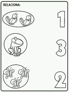 the numbers 1, 2, and 3 are in spanish for children to learn how to read