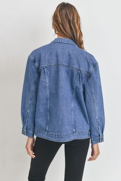 This adorable oversized jacket is the perfect boyfriend style fit. Oversized. The Perfect Boyfriend, Boyfriend Jacket, Collared Jacket, Perfect Boyfriend, Oversized Denim Jacket, Autumn Outfits, Denim Accessories, Fall Essentials, Boyfriend Style