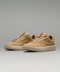 Cityverse Men's Canvas Sneaker | Men's Shoes | lululemon Canvas Sneakers Men, Tan Sneakers, Back To School Shoes, Sneaker Shoes, Natural Tan, School Shoes, Canvas Sneakers, Designer Sneakers, Waxed Cotton