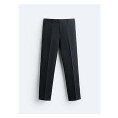 LINEN - COTTON BLEND SUIT PANTS Zara Straight Dress Pants With Pockets, Zara Straight Leg Dress Pants With Pockets, Zara Business Casual Pants With Pockets, Zara Pants With Pockets For Business Casual, Office Work Pants With Welt Pockets, Zara Classic Pants With Pockets, Linen Dress Pants With Pockets, Ankle-length, Ankle-length Linen Dress Pants With Pockets, Linen Ankle-length Dress Pants With Pockets