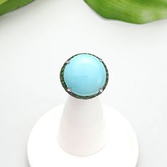 🌱Handmade 14K Turquoise ( 2.83 gram ) ring 🌱14K 585 gold and Natural Tsavorite (110 pcs) 🌱Authentic Korean jewelry 🌱Free standard shipping from Seoul, Korea with tracking 🌱Will take approximately 7-21 days to arrive, worldwide NASCHENKA is an artistic expression of Korean culture and history through traditional jewelry. We use natural and authentic stones. Each piece is thoughtfully designed by a designer and handmade by a highly skilled master artisan. Size Guide * The approximate size and Blue Emerald Ring For May Birthstone, Round Shape, Blue Emerald Ring For May Birthstone, Fine Jewelry Aquamarine Ring In Turquoise, Luxury Turquoise Anniversary Ring, Turquoise Round Jewelry For May Birthstone, Elegant Turquoise Ring Gift, Turquoise Aquamarine Fine Jewelry, Fine Jewelry Turquoise Ring, Luxury Turquoise Ring As A Gift