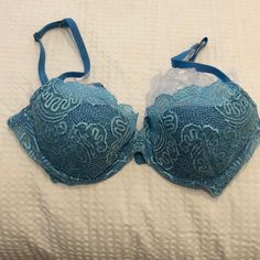 Turquoise Lace Underwire Bra By Victoria’s Secret. New Without Tags. Lace Underwire, Turquoise Lace, Beautiful Bra, Underwire Bra, Victoria’s Secret, Women's Intimates, Victoria's Secret, Blue Black, Color Blue