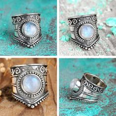 Sterling Silver Boho Moonstone Ring - Boho-Magic Jewelry Bohemian Silver Moonstone Ring, Bohemian Moon Phase Open Ring Jewelry, Bohemian Open Ring With Moon Phase Detail, Bohemian Moonstone Crystal Ring With Gemstone, Bohemian Moonstone Open Ring Jewelry, Bohemian Silver Open Opal Ring, Bohemian Sterling Silver Moonstone Open Ring, Bohemian Silver Opal Open Ring, Bohemian Moonstone Ring With Moon Phase Detail