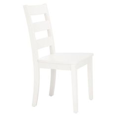 a white wooden chair against a white background