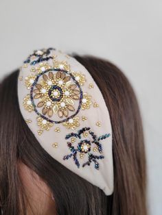 Chic Summer Headwrap, Chic Fitted Headband, Chic Fitted Headband Headpiece, Trendy Spring Band Headband, Chic Summer Hair Accessories With Matching Headband, Festival Headwrap Headband, Chic Matching Headband For Spring, Trendy Summer Party Headband, Elegant Structured Crown Headband For Summer