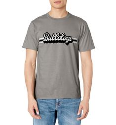 PRICES MAY VARY. Support your sports team with this vintage-inspired bulldogs mascot t-shirt. Great shirt for all sports teams, Football, Baseball, Soccer, Basketball, Track, Softball, Swim Team, Cheerleader, Marching Band. High School mascot, college, school spirit. Great gift for birthdays or Christmas for a Bulldog sports fan in Georgia, high school, elementary school or college! Retro Shirt Design, Graphic Tee, Black and White Stripe, Mens, Womens, Kids, Youth, Mom, Dad, Brother, Little Sist Band High School, Bulldogs Mascot, Retro Shirt Design, High School Mascots, School Elementary, Bulldog Mascot, Bulldog Shirt, College School, Swim Team