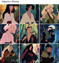 the many faces of disney characters