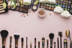 Above view frame with make-up palettes and brushes Free Photo | Free Photo #Freepik #photo #freebackground #freeframe #freepink #freebeauty Air Wallpaper, Macbook Air Wallpaper, Photo Editing Software, Makeup Palette, Macbook Air