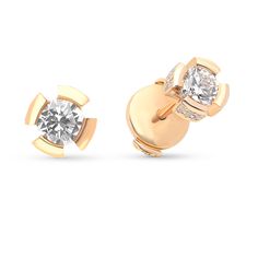 A special look, these diamond stud earrings elevate her attire. Crafted in 18K rose gold, each earring features a 0.30ct. brilliant-cut diamond - artfully set in a rose gold, split bezel setting to enhance size and sparkle.  Shimmering with 0.73 ct. t.w. of diamonds and a brilliant buffed luster, these post earrings secure comfortably with a la poussette back. 
0.30 carat round cut F VS1
0.30 carat round cut F VS1
0.13 carat pave setting
18k rose gold
The Sparkling Diamond, Diamond Stud Earrings, Pave Setting, To Be Loved, Diamond Stud, Elegant Earrings, Sparkle Diamonds, Diamond Earrings Studs, Brilliant Cut Diamond