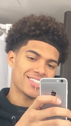 Curly fade with hairline fade Haircuts For Guys With Curly Hair Black, Curly Fade Haircut Men Black, Blasian Men, Curly Fade