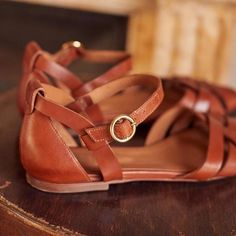 Olivia Mark - Open-toe Cut-out Strap Sandals with Buckle Closure Bubble Sleeve Top, Shoe Sole, Princess Shoes, Peep Toe Sandals, Sport Sandals, Open Toe Sandals, Olivia Mark, Chunky Heels, Strap Sandals