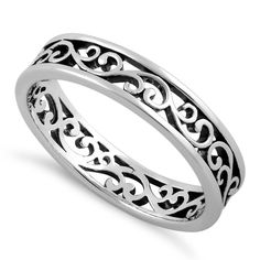 Sterling Silver Unique Band Ring Band Rings For Men, Unique Bands, Jewelry Fashion Trends, Jewelry Tree, Gold Jewelry Indian, Jewelry Projects, Jewelry Trends, Band Ring, Band Rings