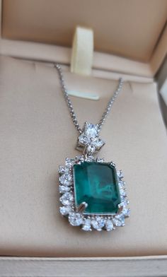 Elegant luxury 2022 simulated emerald 12mmx 15mm high carbon zircon 925 sterling silver  18k necklace, dimond jewelry  Bridal, sapphire pave wedding prom anniversary 10k, 18k 14k , vintage. Modern, stud cubic zirconia set, earrings, Necklace,  high quality material, rings, bracelets, birthday giftg,, sterling silver. More items related are available in my store Emerald Set, Set Earrings, Jewelry Bridal, Pretty Jewelry, Rings Bracelets, Vintage Modern, Pretty Jewellery, Bridal Jewelry, Beautiful Jewelry