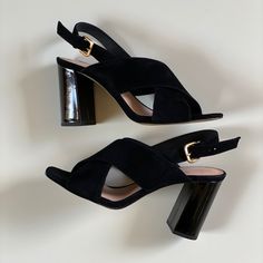 These Shoes Are From Kate Spade! The Are A Little Worn On The Bottom. But Everything Else Is Like Brand New! They Are A Size 6. They Are Suede But The Platform Is Not. The Color Is Black With Gold Buckles. Kate Spade Shoes, Platform Sandals, Black Sandals, Ankle Strap, Black Color, Kate Spade, Size 6, Women Shoes, Sandals