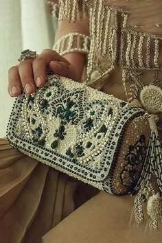 Shop for Lovetobag Bijoux Flapover Clutch With Handle Online at Aza Fashions Embroider Ideas, Glam Accessories, Womens Clutch, Unique Clutch, Micro Beads, Jewellery Indian, Tinted Glass, Potli Bags, Party Clutch