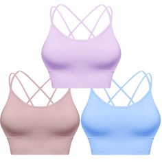 PRICES MAY VARY. ✔Unique Design: This strappy sports bra offers extra back support, fashionable and stylish. Crisscross back straps let you twist with ease, fits for gym,running, workouts, yoga, pilates also daily wear ✔Breathable Material: with cotton-like moisture-wicking meterial, this bra is soft and comfortable to wear in any occasion. We wear-tested by our in-house team for the Perfect Fit ! You Will Get Staying Fit & Focused ✔Removable Padding: Seamless sports bra with removable pads add Workouts Yoga, Bra For Women, Lounge Bra, Staying Fit, Leggings Shorts, Strappy Sports Bras, Seamless Sports Bra, Lounge Lingerie, Yoga Bra