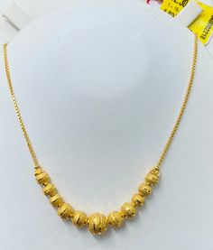 "22k solid gold necklace , 916 Yellow Gold GOLD PURITY : pure 22k / 916 gold purity Appx Weight: 12.30 grams Length  : adjustable 16-17\" length  Colour : YELLOW GOLD Hallmark: Hallmarked 916 stamp Hook: '' lobster hook Design  :Beautiful rajkot design choker necklace pendant necklace set.  Authentic 916 Gold FAQs Q: Is it real gold? A: yes it's real authentic genuine 916 gold  Q: can pawn? A: yes it's pawnable ⭐️GoForGenuineGold⭐️" 12 Grams Gold Necklace, 16 Grams Gold Necklace Designs, 30grams Gold Necklace Designs, Gold Chain Necklace Womens, Ram Temple, Gold Jewels Design, Gold Jewellry, Solid Gold Necklace, Gold Fashion Necklace