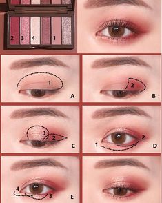 Monolid Eye Makeup, Korean Eye, Makeup Korean