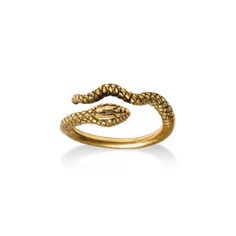 Egyptian Snake Ring - Antique Gold Finish Adjustable Bronze Brass Ring, Symbolic Gold Rings With Antique Finish, Symbolic Engraved Adjustable Snake Ring, Symbolic Adjustable Engraved Snake Ring, Adjustable Engraved Symbolic Snake Ring, Adjustable Gold Metal Snake Ring, Ancient Style Gold Brass Jewelry, Symbolic Hand Cast Adjustable Rings, Symbolic Adjustable Brass Rings