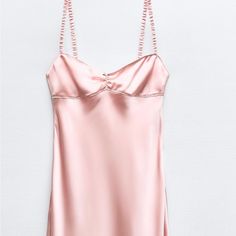 New Condition, Never Worn, Size Medium, Bought For Sorority Formal But Never Worn In Perfect Condition Sorority Formal Dress, Hoco Inspo, Sorority Formal, Pink Slip Dress, Light Pink Dress, Peyton List, Jewelry Lookbook, Satin Slip, Satin Slip Dress