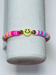 Spring Smily Face Bracelet  4$ Cheerful Handmade Adjustable Bracelets, Cheerful Adjustable Jewelry For Friendship, Fun Adjustable Beaded Bracelets With Colorful Beads, Cheerful Adjustable Multicolor Friendship Bracelets, Adjustable Fun Beaded Bracelets With Round Beads, Cheerful Adjustable Beaded Bracelets, Cheerful Handmade Adjustable Beaded Bracelets, Cheerful Multicolor Adjustable Friendship Bracelets, Casual Adjustable Smiley Face Friendship Bracelets