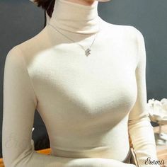 Fitted Plain Tops For Winter, Sleeve Stencil, Cotton Turtleneck, Thermal Top, Sleeve Type, Workout Clothes, Types Of Sleeves, Turtle Neck, Dye