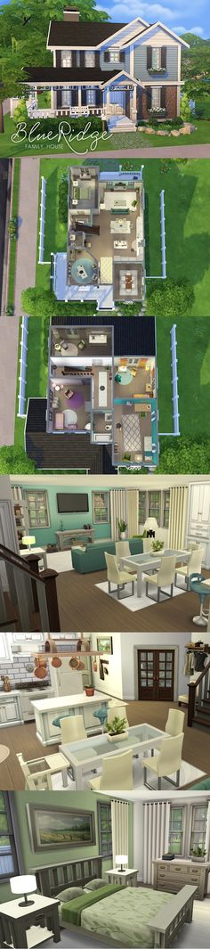 three different views of the same house