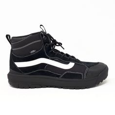 100% Authentic, brand new in original box Vans Ultrarange Exo Hi MTE-1  (VN0A5KS5BKA) Men's shoes Color: Black / Black Available Size: Men's Size: 8.5 US      (7.5 UK, 41 EUR, 26.5 CM) Men's Size: 9 US         (8 UK, 42 EUR, 27 CM) Men's Size: 9.5 US      (8.5 UK, 42.5 EUR, 27.5 CM) Men's Size: 10 US       (9 UK, 43 EUR, 28 CM) Men's Size: 10.5 US    (9.5 UK, 44 EUR, 28.5 CM) Men's Size: 11 US       (10 UK, 44.5 EUR, 29 CM) Men's Size: 11.5 US    (10.5 UK, 45 EUR, 29.5 CM) Men's Size: 12 US Sporty Low-top Work Boots For Streetwear, Black Round Toe Skate Shoes For Outdoor, Black High-top Sneakers With Reinforced Toe, Lace-up Work Boots With Vibram Sole, Vans Sneakers With Vibram Sole, Functional Black Vans Sneakers, Rugged Black Sneakers For Outdoor Activities, Vans High-top Skate Shoes For Outdoor Activities, Vans Lace-up Hiking Boots