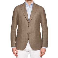 BOGLIOLI K.Jacket Beige Plaid Virgin Wool Unlined Peak Lapel Jacket EU 50 NEW US 40 BOGLIOLI Italian Fashion Brands, Beige Plaid, Jacket Beige, Lapel Jacket, Peak Lapel, Italian Luxury, Italian Fashion, Sport Coat, New Model