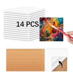 PRICES MAY VARY. 【Quantity and size】: 14 PCS Ceramic tile size 4x4x0.27 inches / 10.2x10.2x0.7cm, contains 14 PCS self-adhesive cork pads 【High quality material】：ceramic coasters are calcined from high-quality dolomite, Smooth surface with no extra prominence, Perfect for your handmade DIY craft project needs 【Double-sided design】:ceramic tile craft coasters perfect for making your own coasters with alcohol ink (needs to be glazed first), markers, crayons, acrylic paints, resins, etc 【Versatile Craft Coasters, Ceramic Tile Crafts, Cork Mat, Ready To Paint Ceramics, Tile Crafts, You Doodle, Diy Coasters, Ceramic Coasters, Acrylic Pouring