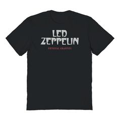 a black t - shirt with the words led zeppecin printed on it