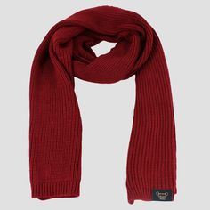 * H: 36cm W: 1cm L: 184cm  * A knitted acrylic red scarf with a fabric grays 1922 snaffle logo branding on the hem.   * Wash with similar colours.   * Machine wash cold.   * Do not tumble dry. Grey Hair Strands, Red Wool Scarf, Helena Bertinelli, Red Scarf, Un Logo, Red Scarves, Red Wool, Wool Scarf, Dream Clothes