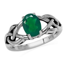 PRICES MAY VARY. Green Agate is a great substitute to Emerald, birthstone of May, but significantly stronger Celtic knots in sterling silver jewelry represent eternity and unity in forces like Earth Wind and Fire Silvershake 1.12ct. Natural Emerald Green Agate 925 Sterling Silver Celtic Knot Solitaire Ring, is shipped with anti-tarnish protection in reinforced gift boxes & satin-style pouches; guarantee far-outlasting competitors Green Agate is very strong and easily polished; ideally suited to regular sterling silver jewelry Silvershake 1.12ct. Natural Emerald Green Agate 925 Sterling Silver Celtic Knot Solitaire Ring Earth Wind And Fire, Rings Cheap, Emerald Birthstone, Green Agate, Lovely Ring, Pretty Rings, Natural Emerald, Celtic Knot, Purple Amethyst