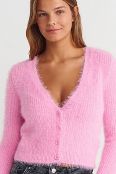 V-neck Soft Cardigan – 9Teen Boutique