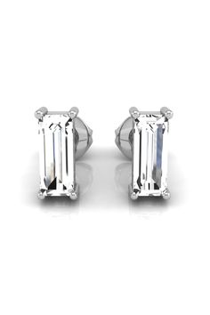 Baguette Cut Moissanite Diamond Stud Earrings for Her Luxury Gift Diamond Earrings Baguette Cut, Luxury Baguette Cut Earrings For Engagement, Luxury Diamond Cut Baguette Cut Earrings, Luxury Baguette Cut Lab Grown Diamond Earrings, Classic Baguette Diamond Earrings For Formal Occasions, Diamond White Baguette Cut Diamond Earrings For Formal, Diamond White Baguette Cut Diamond Earrings For Formal Occasions, Formal Diamond White Diamond Earrings With Baguette Cut, Baguette Cut Diamond White Earrings For Formal Occasions