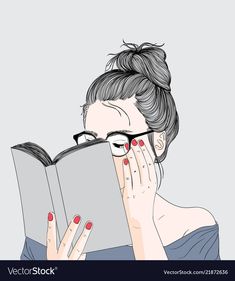 a woman reading a book with her hands covering her face and looking at the camera