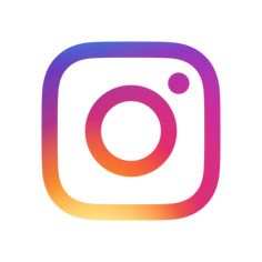 the instagram logo is shown in purple and pink colors, with an orange circle on top