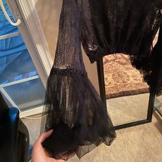 New Without Tags! Organza Sleeves, Forever21 Tops, Forever 21 Tops, Black Lace, Forever 21, Sleeve Top, Blouses, Tags, Lace