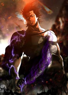 An Anime, Anime Character, Purple, Hair, Anime, Black