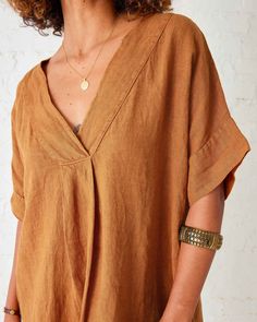 Cassis Kaftan Summer V-neck Relaxed Fit Kaftan, Casual V-neck Relaxed Fit Kaftan, Chic V-neck Linen Beach Dress, Chic V-neck Linen Dress For Beach, Relaxed V-neck Beach Top, Breezy Relaxed Fit Beach Top, Relaxed Fit Breezy Top For Beach, Breezy Relaxed Fit Tops For Beach, Spring Linen V-neck Kaftan