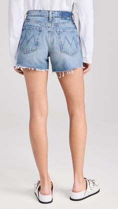 MOTHER Tomcat Short N Long Shorts | Shopbop Fitted Cutoff Casual Jeans, Casual Fitted Cutoff Jeans, Casual Stretch Cutoff Jeans, Fitted Denim Jean Shorts, Ripped Cotton Short Leg Jeans, Ripped Short Leg Cotton Jeans, Fitted Washed Blue Cutoff Jeans, Ripped Short Leg Jeans, Fitted Washed Blue Bottoms With Frayed Hem