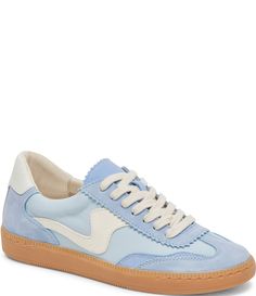 From Dolce Vita&#x2C; the Notice Retro Suede Sneakers feature:suede upperLace up stylingRecycled textile liningRubber outsoleFlat heelImported. Spring High-top Sneakers With Contrasting Heel Counter, Spring Suede Sneakers With Translucent Outsole, Retro Sneakers, Dolce Vita Shoes, Suede Sneakers, Blue Suede, Dillard's, Grey Leather, Casual Sneakers