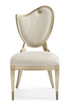 Carved Scroll Side Chair (2) | Caracole | Oroa.com Caracole Furniture Dining Tables, Caracole Furniture, Chair Frame, Fabric Frame, South Bank, European Furniture, Framed Fabric, Furniture Dining Table, Asymmetrical Design