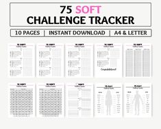 the 75 easy challenge tracker is shown in green and white