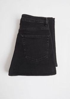 Inspired by vintage bell bottom jeans, THE FLARE CUT CROPPED features a high waist, a flared, cropped leg and a classic 5-pocket denim silhouette.
• High waist • Flared, cropped leg• Comfort stretch• Organic cotton• Zip and button fly

Length of inseam: 70cm / 27.6” (Size 27) Black Slim Fit Cotton Bottoms, Stretch Washed Cotton Jeans, Black Washed Cotton Bottoms, Modern Stretch Cotton Jeans, Classic Solid Cotton Jeans, Washed Black Cotton Bottoms For Everyday, Everyday Washed Black Cotton Bottoms, Fitted Washed Black Bottoms For Everyday Wear, Washed Cotton Jeans