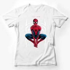 Spider-Man T-Shirt, Maguire Meme Inspired, Red and Blue Superhero Tee, Comic Book Fan Apparel Female T-Shirt Custom graphic T-Shirt.Customize your color Superhero T-shirt For Fan Conventions, Superhero Character Print Tops For Fan Conventions, Pre-shrunk Superhero T-shirt For Fan Conventions, Superhero Pre-shrunk T-shirt For Fan Conventions, Red Themed Fan Merchandise T-shirt, Red Superhero Character Print T-shirt, White Superhero T-shirt With Character Print, Superhero Character Print Red T-shirt, Red Superhero T-shirt With Short Sleeves